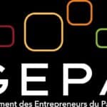 logo couleur fond noir gepa blanc